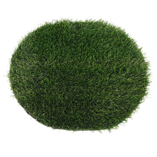 Kisangel Kunstrasenmatte Für Draußen Grasdekor Runde Rasenfliesen Zum Basteln Hochzeits Und Geburtstagsfeier Geburtstagsparty-Teppich Balkonterrasse Gartendekoration von Kisangel