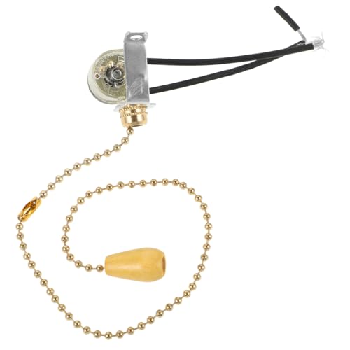 Kisangel Lampenzugschalter Gold Pull Chain Ersatzschalter für Decken Wandleuchten Robust Verschleißfest Vielseitig Einsetzbar für Tisch Pendel Wandlampen Einfache Installation und von Kisangel