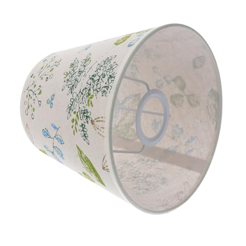 Kisangel Leinen Lampenschirm Lampenfassung Zubehör Runder Lampenschirm aus Grobem Leinenstoff Langlebiger Ersatzschirm für Tisch Wandleuchten Kompatibel von Kisangel