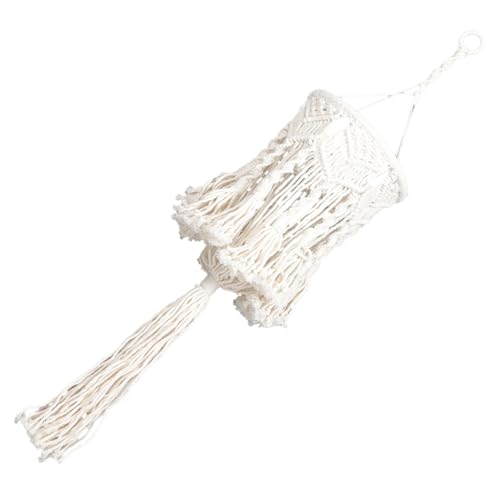 Kisangel Makramee Lampenschirm Baumwollfaden Hängend Tassel Deckenlampe Boho Stil Für Schlafzimmer Wohnzimmer Restaurant Dekoration von Kisangel