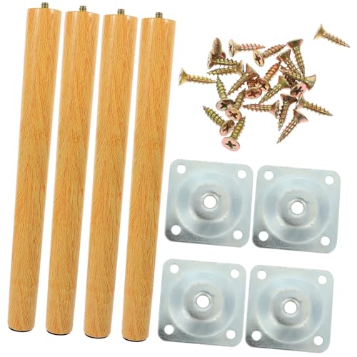 Kisangel Massive Holz möbelfüße Stabile Tischbeine aus Holz Praktische Möbelbeine Ersatz Belastbar und Langlebig Geeignet für Schrank Schreibtisch Tv möbel von Kisangel