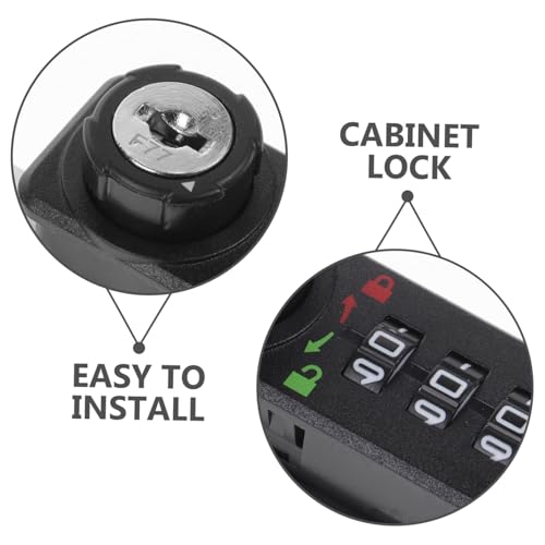 Kisangel Mechanisches Zahlenschloss Cabinet Lock mit Kombination Passwort Sicherheitsschloss für Aktenschränke Schränke und Elektronikboxen Code Schloss für Privatsphäre und Schutz von Kisangel