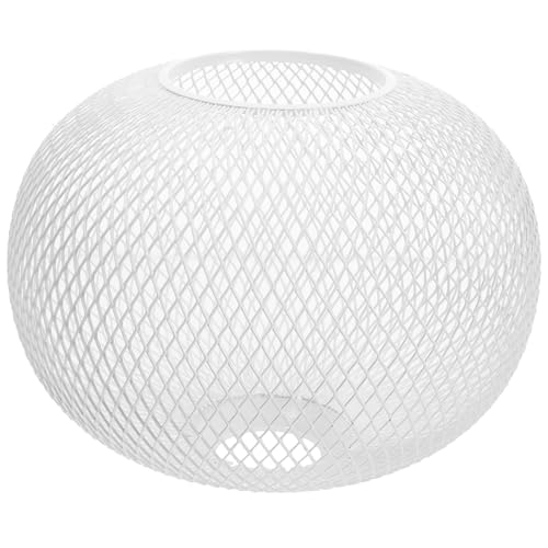 Kisangel Metall Lampenschirm Weiß Hohl Kugelform Pendelleuchte Abdeckung Drahtgeflecht Für Restaurant Wohnzimmer Deckenlampe Schutz und Dekoration von Kisangel