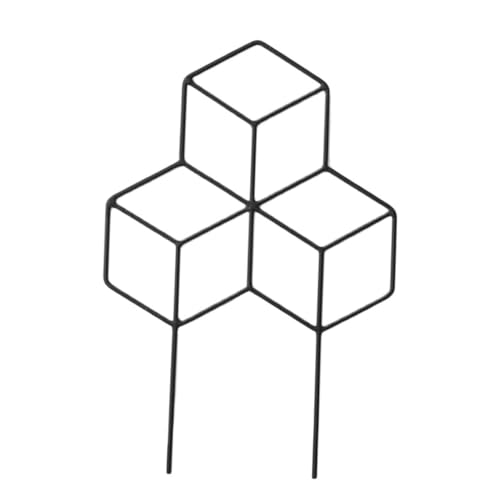 Kisangel Metall Pflanzengitter Rankhilfe Kletterpflanzenstütze Gartengitter Pergola Schwarz Klein Stabiles Pflanzengestell zur Pflanzenstütze für Tomaten Gurken Clematis Installieren von Kisangel