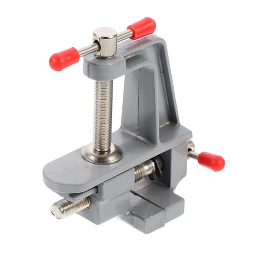 Kisangel Mini Tischklemme für Schmuck und Hobby Tragbarer Schraubstock mit Verstellbaren Spannbacken Langlebiges Metall für Werkbank Modellbau Gravur und DIY arbeiten von Kisangel