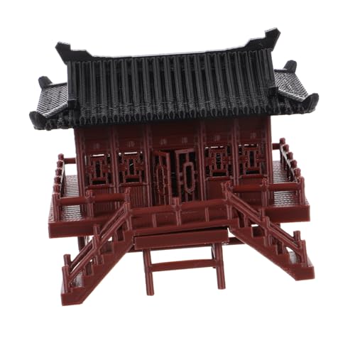 Kisangel Miniatur Pavillon Statue Leicht Gartendekoration Bonsai Figuren Aquarium Ornament Feng Shui Landschaftsdeko Breit von Kisangel