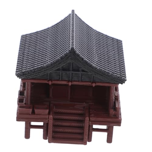 Kisangel Miniatur-pavillon Statue im japanischen Stil Filigrane Aquarien Deko Langlebiges Kunststoff Modell Zeitloses Design Kompakte Zen Landschaftsfigur für Aquarium und Terrarium von Kisangel