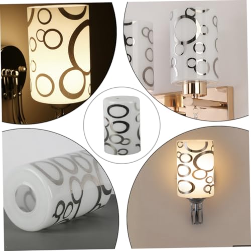 Kisangel Moderner Runder Glas Lampenschirm für Pendelleuchte Wandleuchte Deckenleuchte Stilvoll mit Kreis muster Ersatzglas für Wohnzimmer Schlafzimmer Esszimmer Beleuchtung von Kisangel