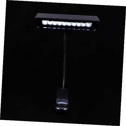Kisangel Notenpult Licht Led Lektüre Tischlampe Tischlicht Nachtlernlampe Augenschutz-clip-lampe Aufstecklampe Musik Partitur Lampe Praktisches Notenlicht Kunststoffschale Schwarz von Kisangel