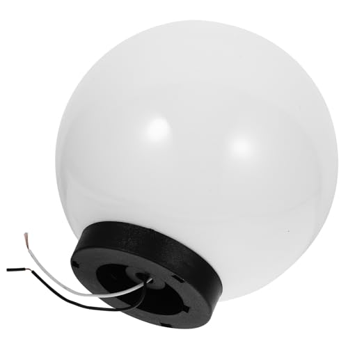 Kisangel Outdoor Runde Kugellampe Lampenschirm Ersatz für Gartenlaterne Wetterfester Kunststoff Lampenabdeckung Opal für Weg Patio leuchten Langlebig und Lichtstreuend Zufällige Farbe von Kisangel