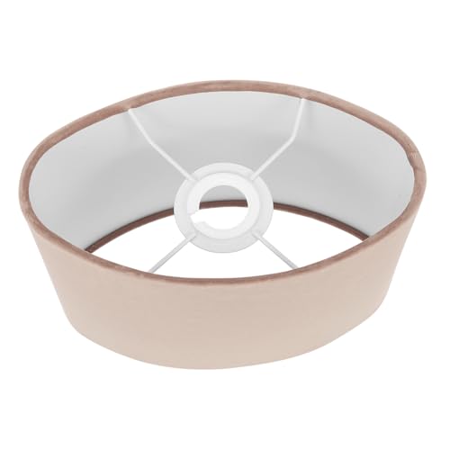 Kisangel Ovaler Lampenschirm aus Stoff mit Weißer Innenbeschichtung Dekorative Tischlampenabdeckung Weichmachend für Warmes Licht Einfache Installation Stilvolles Design für Schlafzimmer von Kisangel