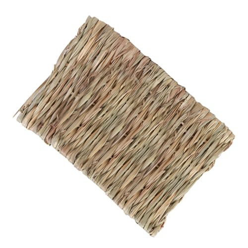 Kisangel Pet Reed Braid Fußmatte Natürliche Kauspielzeug und Schlafplatz für Hamster Kaninchen Meerschweinchen Chinchilla Wärmeisolierend Langlebig Pflegeleicht von Kisangel