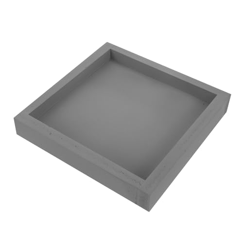 Kisangel Pflanzentopfuntersetzer Robustem Kunststoff Quadratisch Graues Pflanzentablett für Innenräume Langlebiges Pflanzenschalen Tablett mit Wasserauffangfunktion für Blumentöpfe und von Kisangel