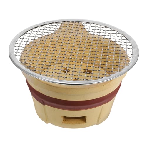 Kisangel Portabler Hitzebeständiger Outdoor Bbq Keramikgrill Vielseitiger Kleiner Lehmofen für Grillen Kochen Erwärmen für Camping und Garten Kisangel Portabler Hitzebeständiger Outdoor Bbq Keramikgrill Vielseitiger Kleiner Lehmofen für Grillen Kochen Erwärmen für Camping und Garten von Kisangel