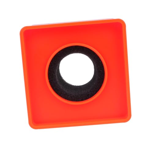 Kisangel Professioneller Mikrofon Logo Stand aus Langlebigem Abs Quadratisch Orange für Reporter und Interviews Großer Logo Bereich Praktisches Tragbares Design für Professionelle von Kisangel