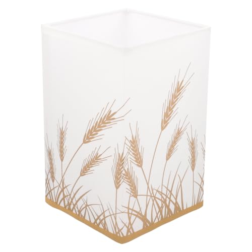 Kisangel Quadratischer Stofflampenschirm für Nachttischlampe Dekorativ Langlebig Warmes Licht für Schlafzimmer Wohnzimmer Büro Passend für Tisch Stehlampen Rustikaler Stil Einfache Montage von Kisangel