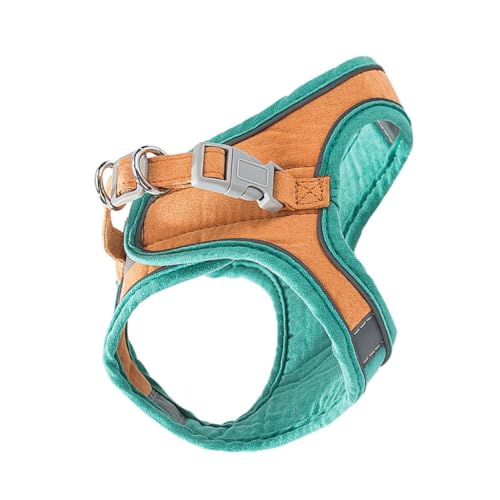 Kisangel Reflektierendes Katzen Geschirr mit Leine Leichtes Wildledermaterial Verstellbar Bruchsicheres Bequemes Haustierzubehör für Katzen für Katzenliebhaber von Kisangel