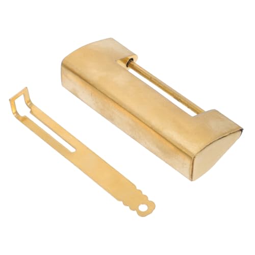 Kisangel Retro Kupfer Vorhängeschloss mit Schlüssel Mini Schmuckschrank Schloss Robust und Langlebig Antikes Design mit Chinesischem Stil als Koffer Schmuckboxverschluss von Kisangel
