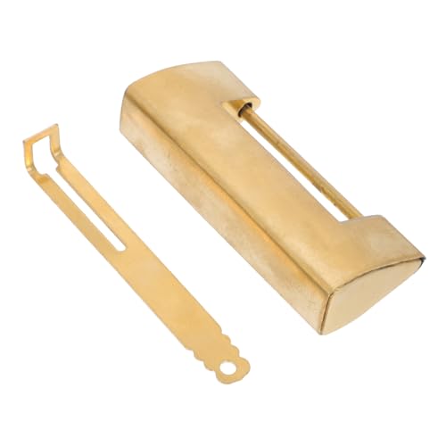 Kisangel Retro Messing Vorhängeschloss Antikes Kleines Schloss mit Gravur Robustes Kupfer Geschenk Schloss für Schmuckkästchen Koffer und Holzkisten Tragbar und Langlebig von Kisangel