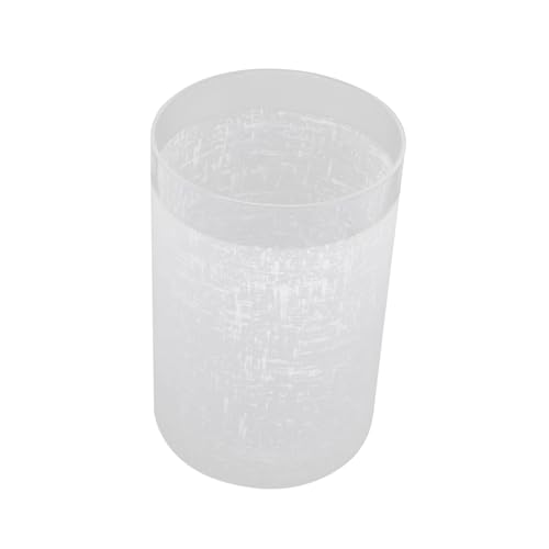 Kisangel Runder Glas Lampenschirm Weiß Mattierter Leinwand lampenschirm Ersatz für Deckenlampen Modernes Design Sanftes Licht Einfache Montage Kompatibel mit Wand Stehleuchten von Kisangel