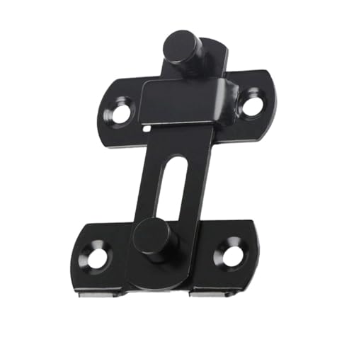 Kisangel Schiebeschloss aus Edelstahl Schwarz beschichteter Riegelverschluss Langlebiger Latch Lock für Türen Fenster Schränke und Schiebetüren Robustes Sicherheits türriegel Zubehör von Kisangel