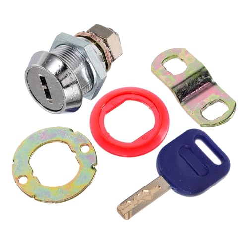 Kisangel Schweres Möbelschloss mit Schlüssel Rostfreie Bügelsicherung für Schränke Vitrinen und Automaten Einfach zu Montieren Robustes Eisen Kunststoffmaterial Vielseitig Einsetzbar für von Kisangel