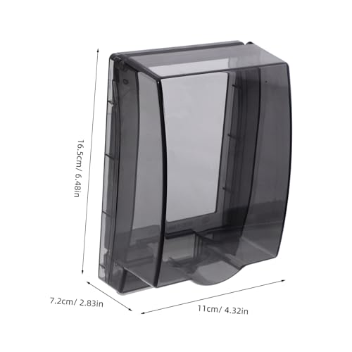 Kisangel Selbstklebende Wetterfeste Steckdosenabdeckung für Außen mit Erhöhter Schutzbox Spritzwassergeschützt Robustes Kunststoffmaterial Einfache Montage für Steckdose Draußen und von Kisangel