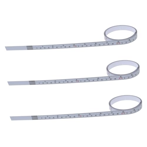 Kisangel Selbstklebendes Stahl maßband Weiß mit Beidseitiger Selbstklebendes Messlineal für Werkbank Holzbearbeitung und Präzises Messen von Links Rechts von Kisangel