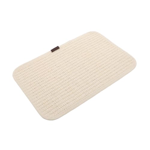 Kisangel Sisal Katzen Griff Katzenkratzer für Teppiche cat Natural sisal Scratching pad Katzen kratzteppich Beige von Kisangel