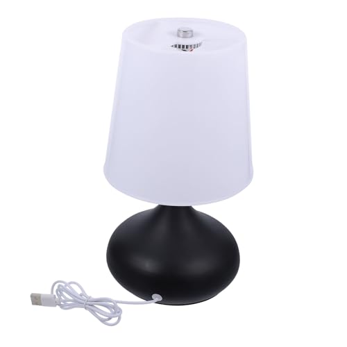 Kisangel Smart Touch USB Nachttischlampe mit Dimmer Warmweißes Licht Moderne Tischleuchte für Schlafzimmer und Wohnzimmer Kabelloses Design Schwarz von Kisangel