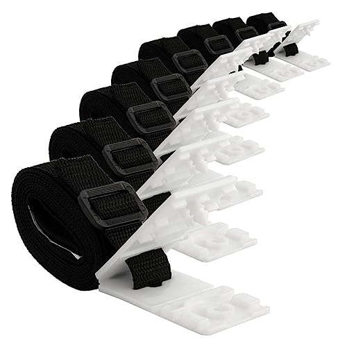 Kisangel Solarfolie Befestigungsset Teilig Schwarz Strapazierfähige mit Schnallen für Poolabdeckung Aufroller Praktische Zubehörteile zur Sicheren Fixierung und Einfache von Kisangel