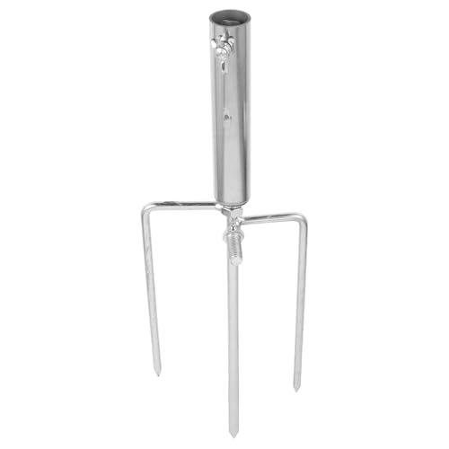 Kisangel Sonnenschirmständer Erdspieß aus Edelstahl Windfester Rasendorn für Garten Strand Angeln Multifunktionaler Schirmhalter für Sonnenschirme und Marktschirme Kisangel Sonnenschirmständer Erdspieß aus Edelstahl Windfester Rasendorn für Garten Strand Angeln Multifunktionaler Schirmhalter für Sonnenschirme und Marktschirme von Kisangel