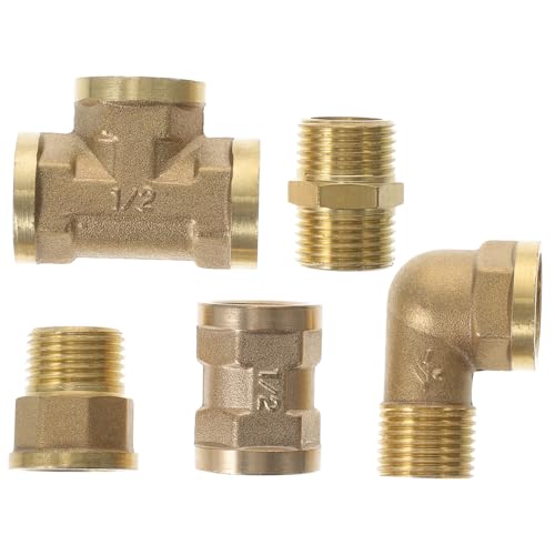 Kisangel Teiliges Messing Gartenschlauch Adapter Innen und Außengewinde Kupfer Rohrverbinder Wasserschlauch Kupplung Dichtungsfrei für Wasserhahn Waschmaschine Kisangel Teiliges Messing Gartenschlauch Adapter Innen und Außengewinde Kupfer Rohrverbinder Wasserschlauch Kupplung Dichtungsfrei für Wasserhahn Waschmaschine von Kisangel