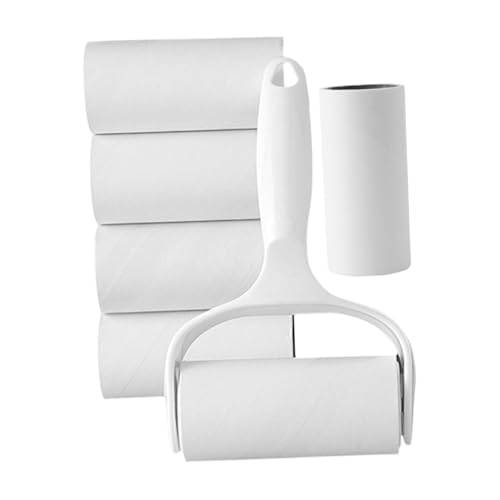 Kisangel Tierhaarentferner Roller Teilig Weiß Klebriger Fusselroller für Hunde und Katzenhaare Wiederverwendbarer Flusenentferner für Kleidung Sofa Teppich und Auto Kompakt und Langlebig von Kisangel