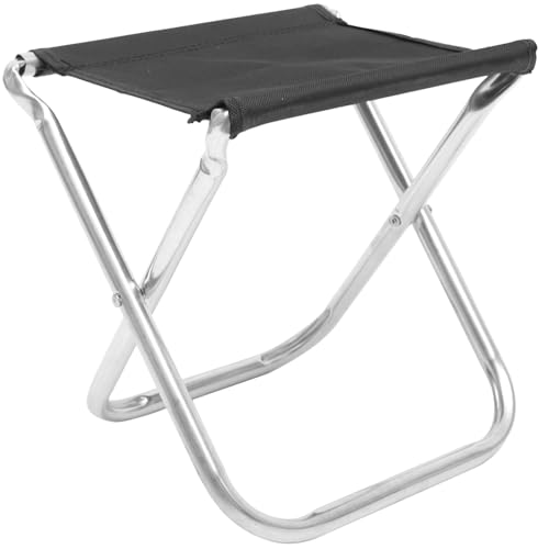 Kisangel Tragbarer Klapphocker Angelstuhl aus Aluminiumlegierung mit Oxford Faltbarer Campingstuhl mit Tragetasche Leichter Outdoor Sitz für Balkon Terrasse und Angeln Belastung von Kisangel