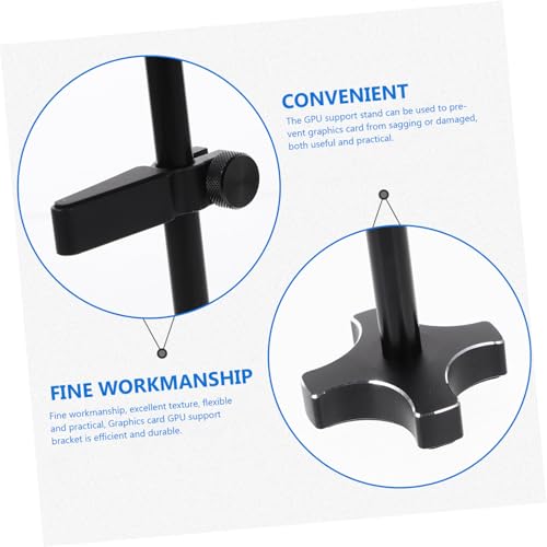 Kisangel Verstellbare Grafikkarten Halterung aus Aluminiumlegierung mit Magnet und Gummigriff Teleskopische GPU Stütze gegen Durchhängen Langlebiger Computerzubehör für Stabile Video Card von Kisangel