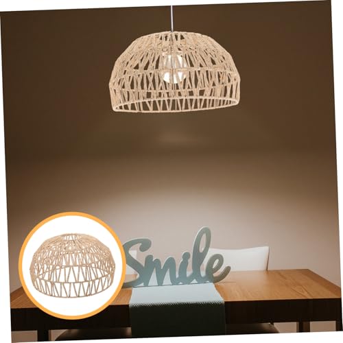 Kisangel Vintage Lampenschirm aus Geflochtenem Seil Hitzebeständig Lichtdurchlässig Passend für Decken Steh Wandleuchten für Küche Esszimmer Wohnzimmer Dekoration von Kisangel