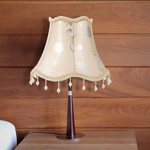 Kisangel Vintage Lampenschirm mit Quaste Europäischer Stil Stofflampenschirm für Nachttisch Wandleuchte Einfache Montage Dekorativ und Augenschutzend von Kisangel