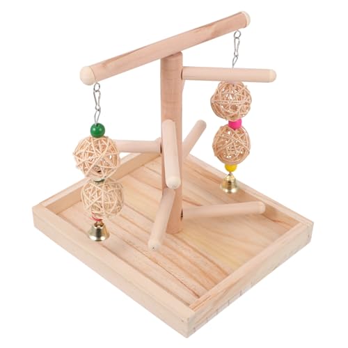 Kisangel Vogelkäfig Ständer Holz Vogelspielzeug mit Leiter und Schaukel für Wellensittiche Papageien Sitzstange Kauspielzeug zur Beschäftigung und Übung für Haustiere Kisangel Vogelkäfig Ständer Holz Vogelspielzeug mit Leiter und Schaukel für Wellensittiche Papageien Sitzstange Kauspielzeug zur Beschäftigung und Übung für Haustiere von Kisangel