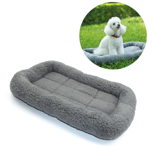 Kisangel Warmes Haustierbett mit Rutschfester Oxford Boden Berber Fleece Kuscheldecke Maschinenwaschbar Atmungsaktives Hundematte und Katzenkissen für Kleine und Mittlere Hunde und Katzen von Kisangel