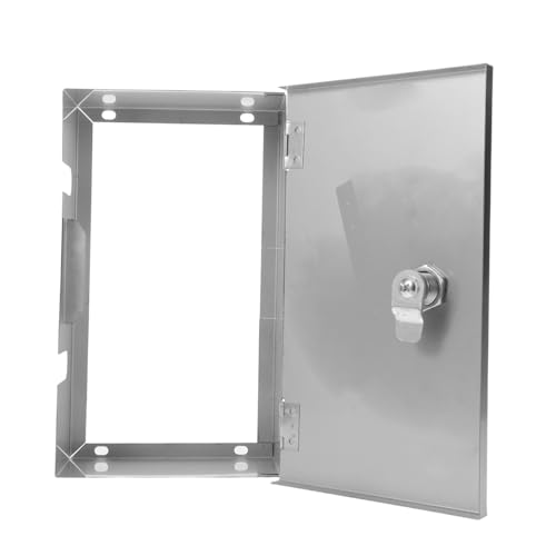 Kisangel Wasserdichte Edelstahl Steckdosenschutzbox mit Transparentem Sichtfenster Wetterfeste Abschließbare Steckdosenabdeckung für Außenbereich Vielseitig Kompatibel für Schule Werkstatt von Kisangel