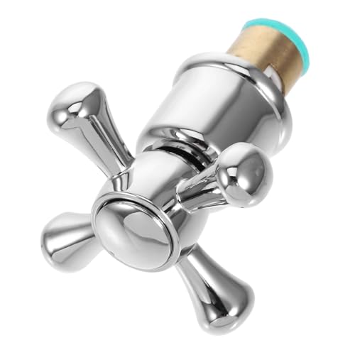 Kisangel Wasserhahn Kreuzgriff Ersatzgriff Kalt Heißwasser für Bad und Küche Einfach zu Bedienen Kompatibel mit Waschbecken Duscharmaturen Viktorianischer Stil Langlebig Zufällige Farbe von Kisangel