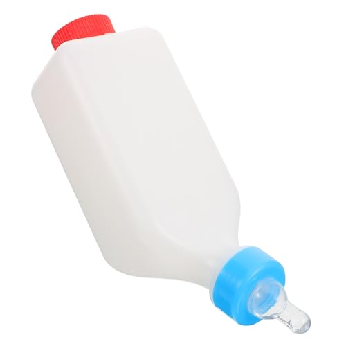 Kisangel Wiederverwendbare Lämmer tränkeflasche mit Haken Robuste Milchflasche für Kälber und Schafe Langlebiger Sauger für Kleine Nutztiere und Haustiere von Kisangel