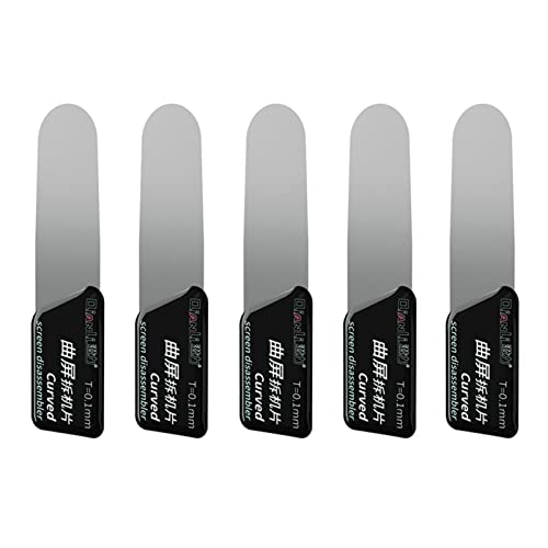 5 Stück separate Display-Trenner Reparatur Hebel-Werkzeug Handy reparatur werkzeug LCD Kurve Elektronisch Display-Öffner Werkzeug zum Öffnen aller Arten von Displays/Tablets/PC(size:122x34mm) von Kisbeibi