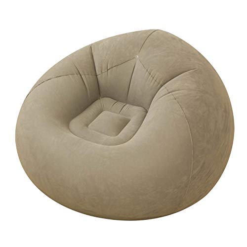 Bean Bag Chair Living Room Inflatable Sofa Chair Outdoor Foldable Flocking Bean Bag Chair Lounger for Kids Adult Ultra Soft Lazy Sofa Couch (Coffee) von Kisbeibi