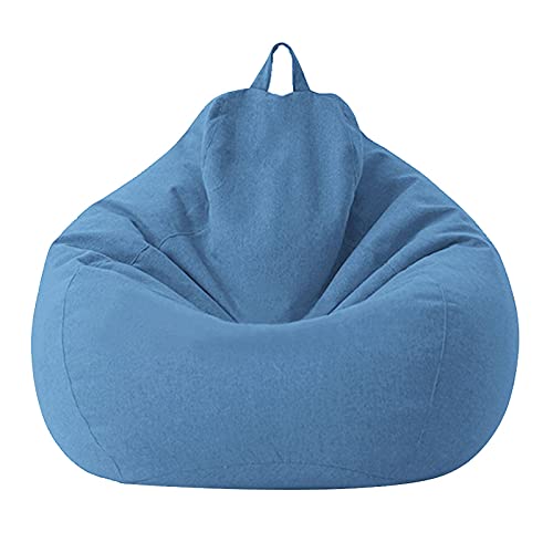 Kisbeibi Sitzsack-Bezug, Lazy Lounger Sitzsack Aufbewahrung Stuhlbezug mit Reißverschluss für Kinder und Erwachsene, 100 x 120 cm von Kisbeibi