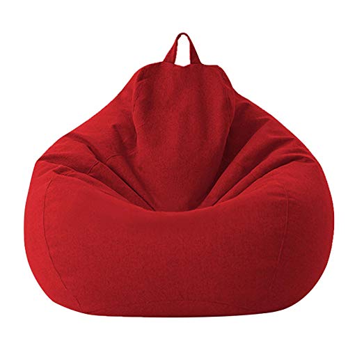 Kisbeibi Sitzsack-Bezug, Lazy Lounger Sitzsack Aufbewahrung Stuhlbezug mit Reißverschluss für Kinder und Erwachsene, 100 x 120 cm von Kisbeibi