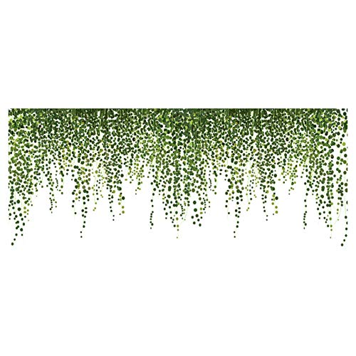 Künstliche Pflanzen zum Aufhängen, grüne Ranke, Wandaufkleber, Bohemian-Dekoration für Zuhause, Küche, Garten, Büro, Hochzeit, Wanddekoration, grün (Größe: 70,1 x 30 cm) von Kisbeibi