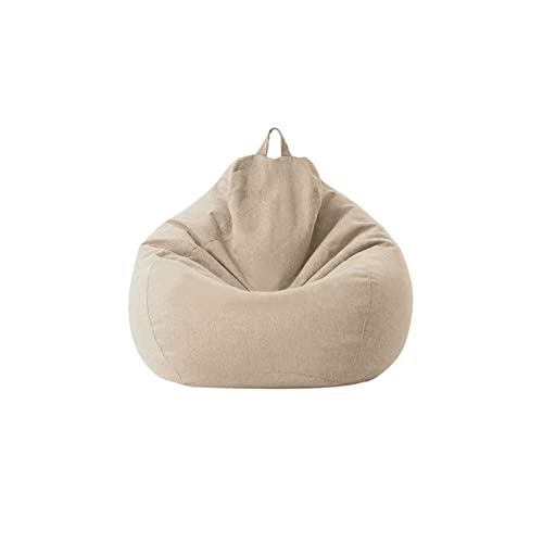 Sitzsackbezug ohne Füllung, Sitzsack für Kinder und Jugendliche, Lazy Sitzsack Stuhlbezug Bean Bag Chair Cover, Sofabezug Sitzsackbezug für Outdoor & Indoor Gaming Entspannen(Khaki,Size:70x80cm) von Kisbeibi