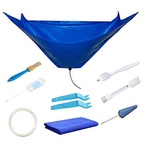 Split Air Conditioner Cleaning Cover Kit, Waterproof Dust Washing Clean Bag with Drain Outlet and Two Sides Support Platten, for Wall Mounted Air Conditioner Below 1.5P, 10pcs/Set von Kisbeibi